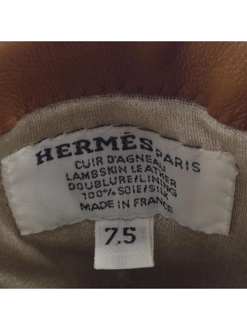 Hermes Bonnie Chaine Glove Brown